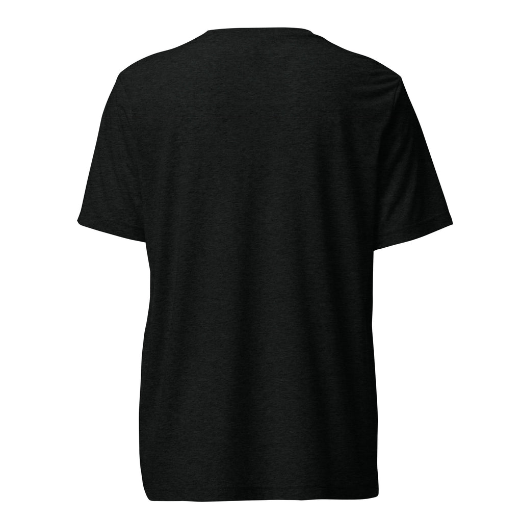 Black t-shirt on a white background