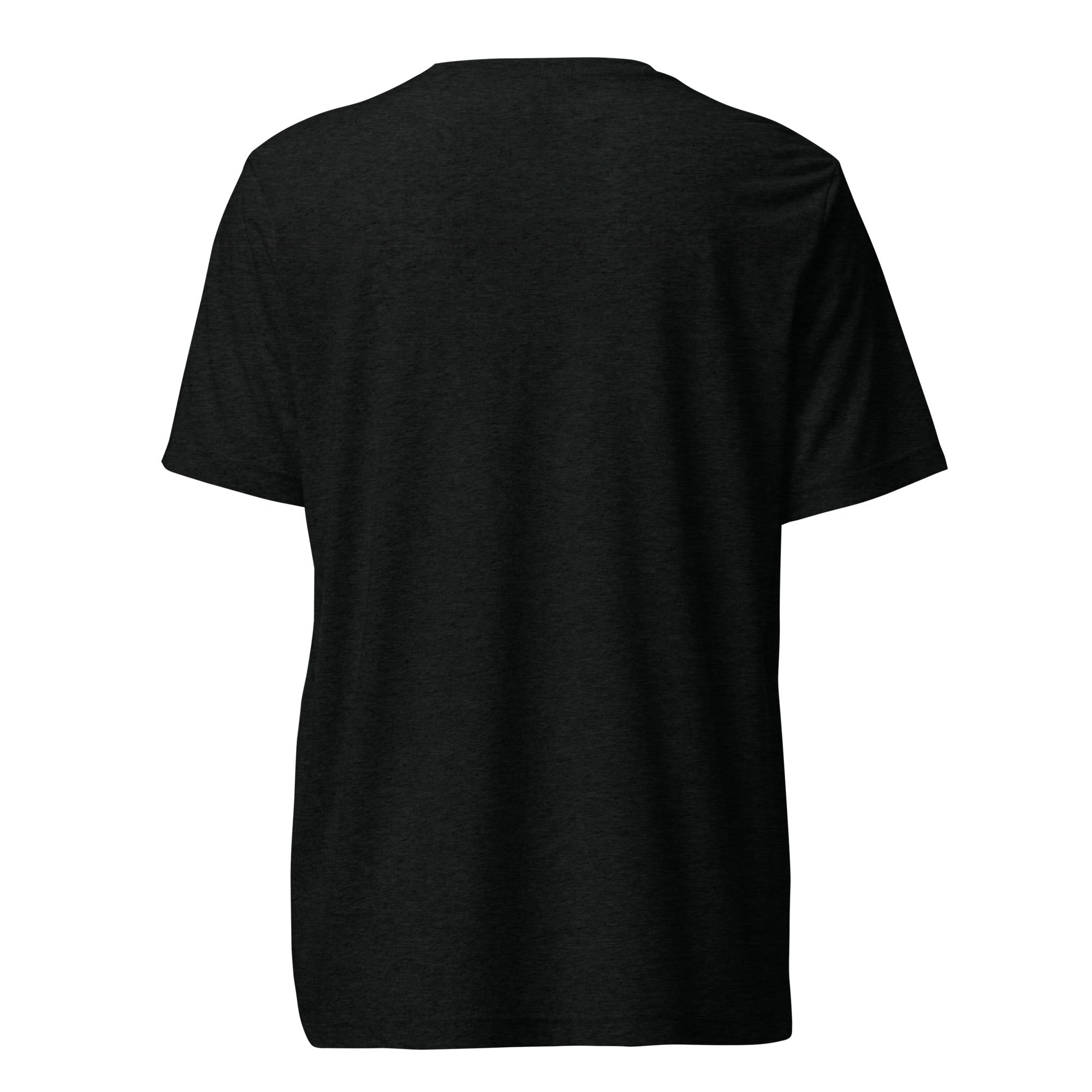Black t-shirt on a white background